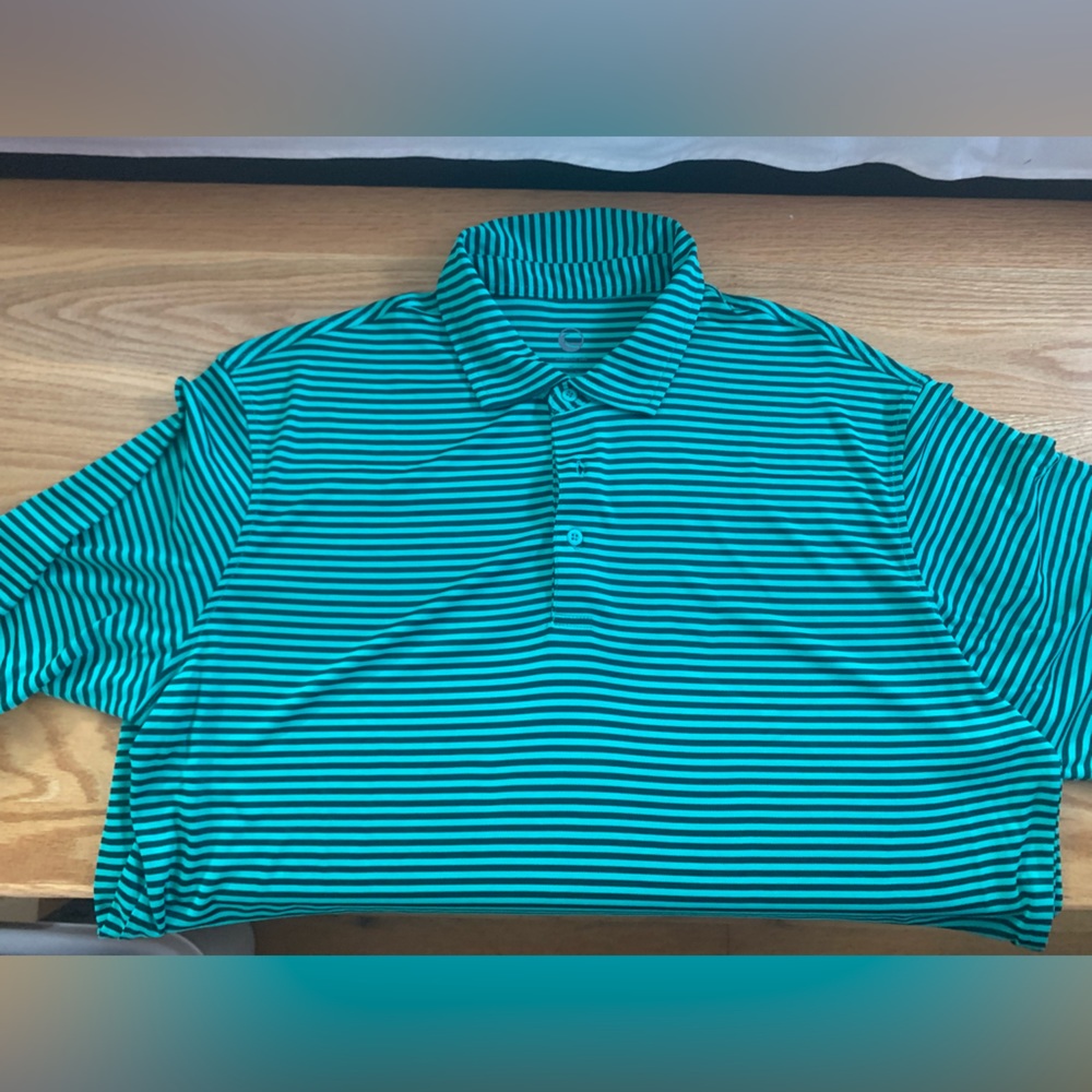 Men’s green/blue polo shirt NWOT  **3 for $10**